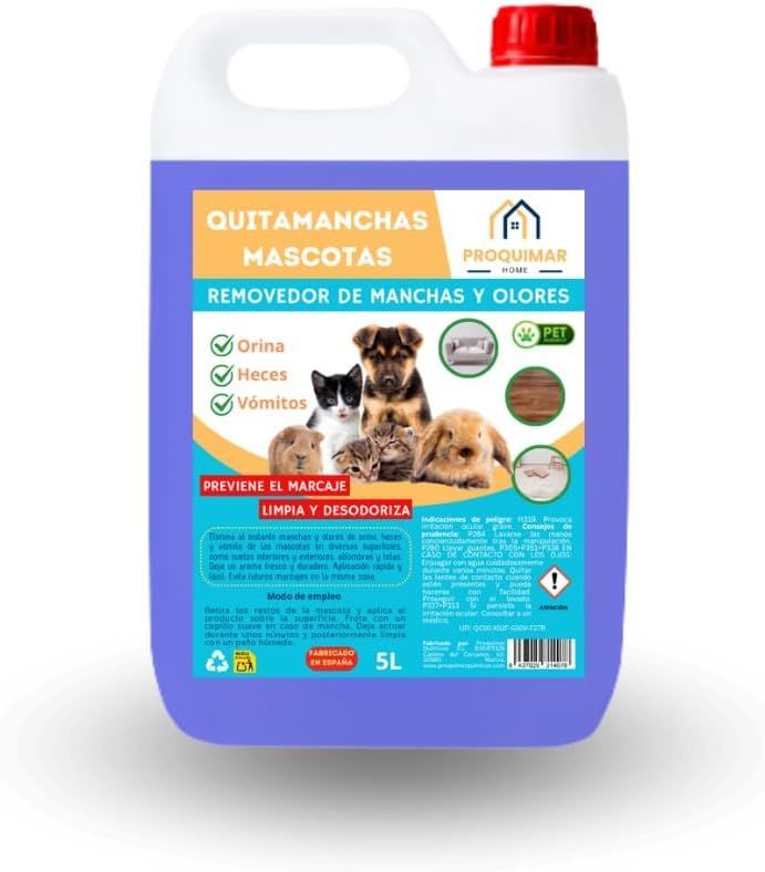 Limpiador Enzimático de Manchas y Olores para Mascotas - 5L