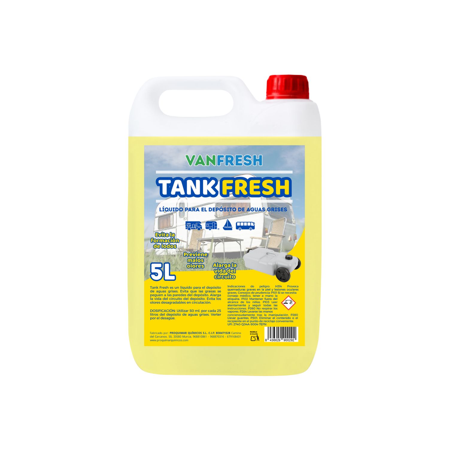 VanFresh Tank Fresh – Líquido para Depósito de Aguas Grises - 5L