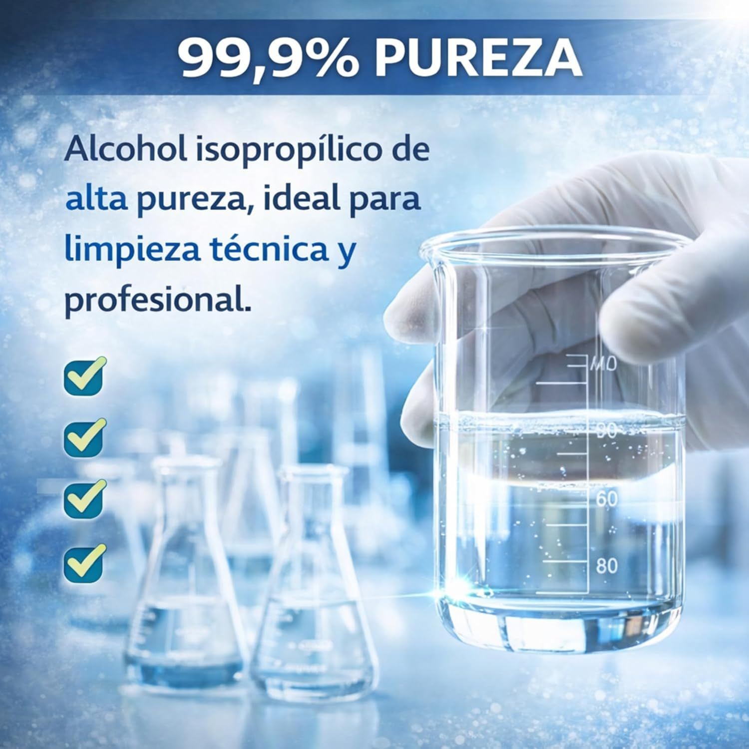 Alcohol Isopropílico 99,9% Puro – Limpieza Técnica de Electrónica, Óptica y Superficies – Varios formatos – Evaporación Rápida, Sin Residuos (10 Litros)