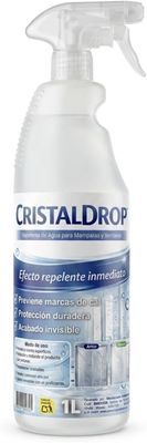 CRISTALDROP Repelente de Agua para Mamparas y Cristales 1L CRISTALDROP Repelente de Agua para Mamparas y Cristales 1L