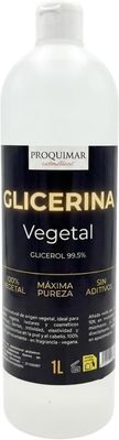 Glicerina Vegetal - Hidratante Natural para Piel, Jabones, Cosmética, Vapers y Productos Caseros - 1L