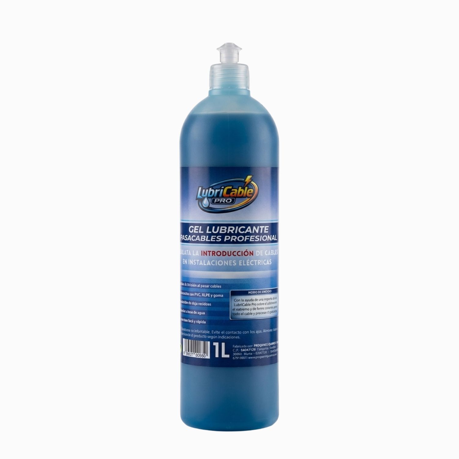 LubriCable Pro Gel – Reduce la Fricción, Base Agua, No Mancha, Compatible con PVC, XLPE y Goma – Uso Profesional Electricistas
