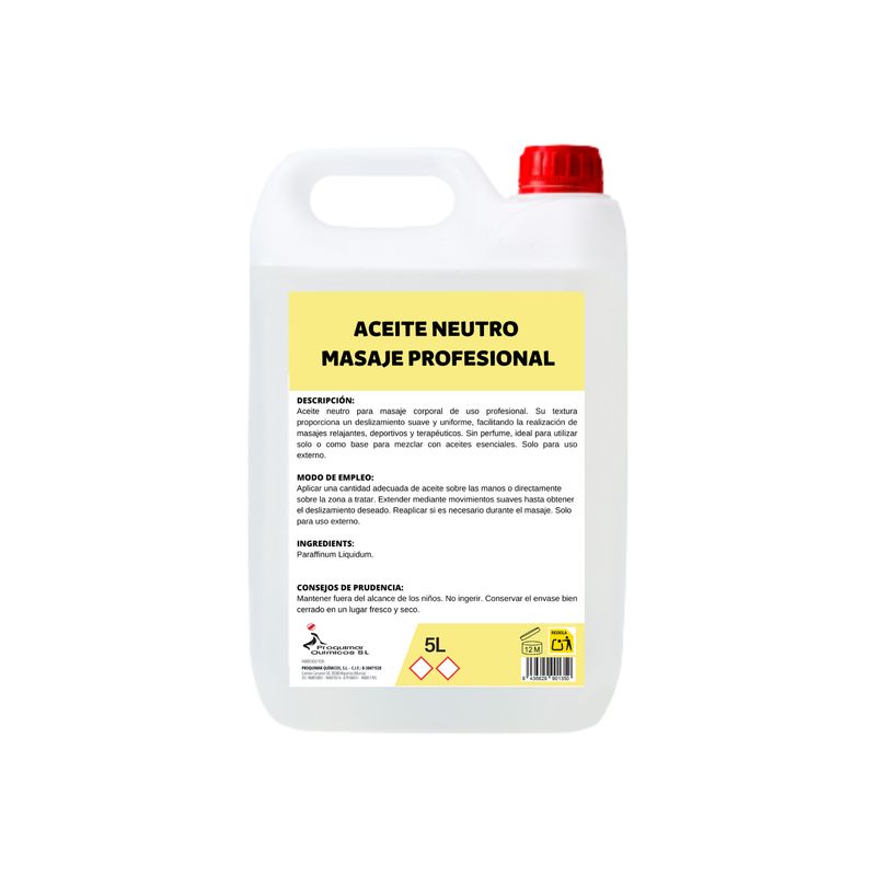 Aceite Neutro para Masaje Profesional 5 Litros – Aceite Corporal Sin Perfume – Base para Mezclar con Aceites Esenciales – Gran Deslizamiento – Uso Profesional y Doméstico Aceite Neutro para Masaje Profesional 5 Litros – Aceite Corporal Sin Perfume – Base para Mezclar con Aceites Esenciales – Gran Deslizamiento – Uso Profesional y Doméstico