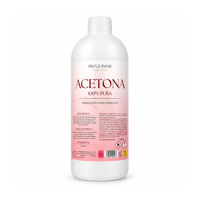 Proquimar Cosmetics Quitaesmalte | Removedor de Esmalte de Uñas | Para Manicura y Pedicura | Limpieza y Preparación de Uñas | Formato Profesional (1 Litro)