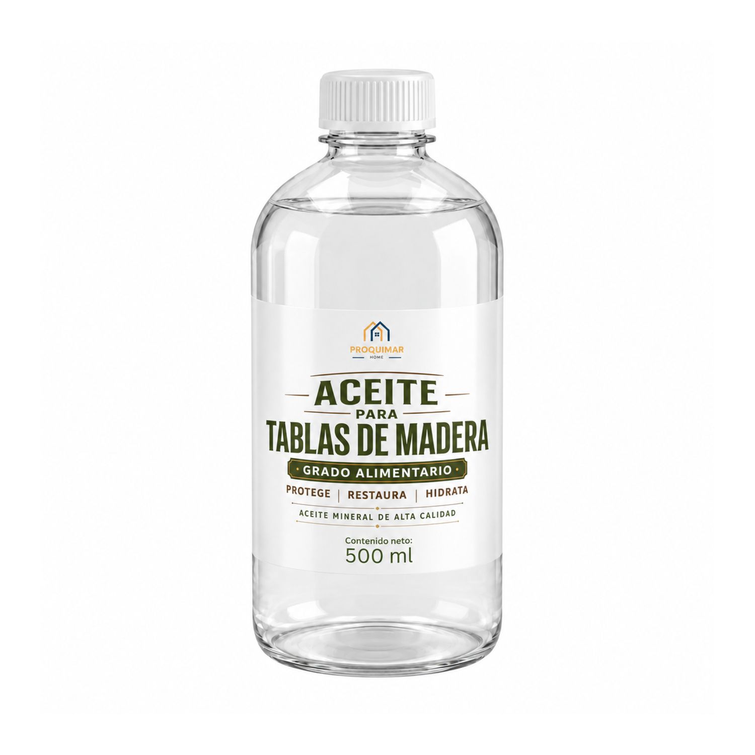 Aceite Mineral Blanco 500 Mililitros – Protector para Tablas de Cortar, Encimeras y Utensilios de Madera – Incoloro, Inodoro y Seguro Aceite Mineral Blanco 500 Mililitros – Protector para Tablas de Cortar, Encimeras y Utensilios de Madera – Incoloro, Inodoro y Seguro