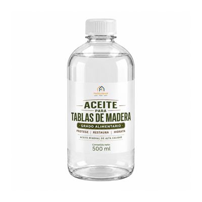 Aceite Mineral Blanco 500 Mililitros – Protector para Tablas de Cortar, Encimeras y Utensilios de Madera – Incoloro, Inodoro y Seguro Aceite Mineral Blanco 500 Mililitros – Protector para Tablas de Cortar, Encimeras y Utensilios de Madera – Incoloro, Inodoro y Seguro