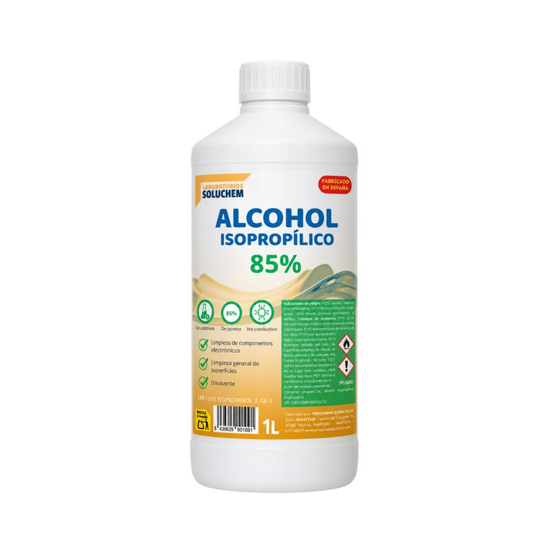 Alcohol Isopropílico 85% | Limpieza Electrónica y Eliminación de Residuos | Uso Profesional e Industrial (1 Litro) Alcohol Isopropílico 85% | Limpieza Electrónica y Eliminación de Residuos | Uso Profesional e Industrial (1 Litro)