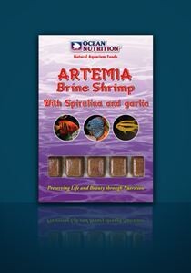 Ocean Nutrition Frozen Artemia / Brine Shrimp with Spirulina and garlic