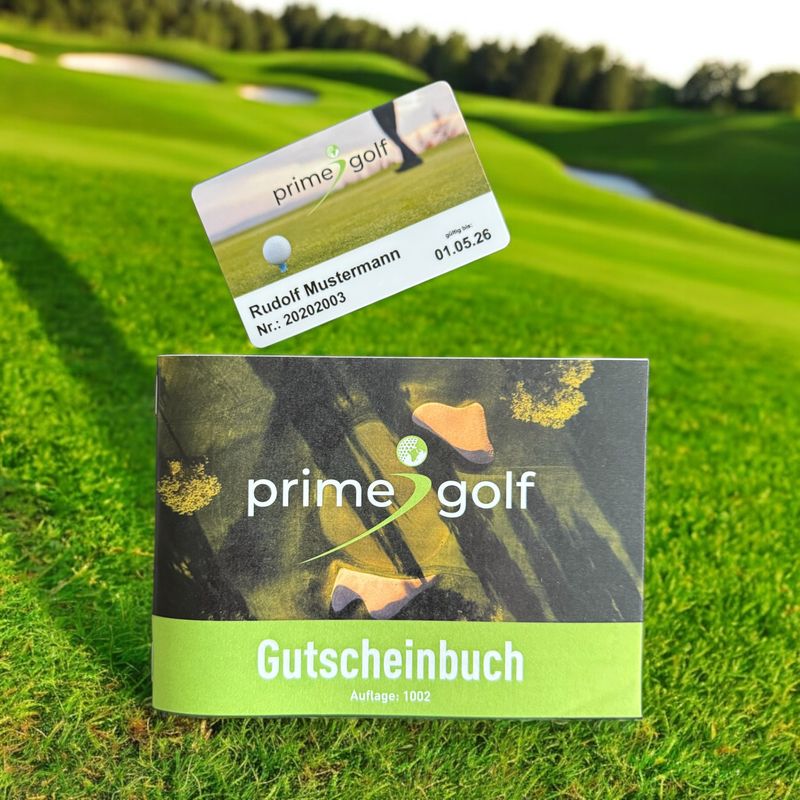 - prime-golf das Voucherbook mit vielen Vorteilen für Golfer 365 Tage gültig ab Aktivierung.
