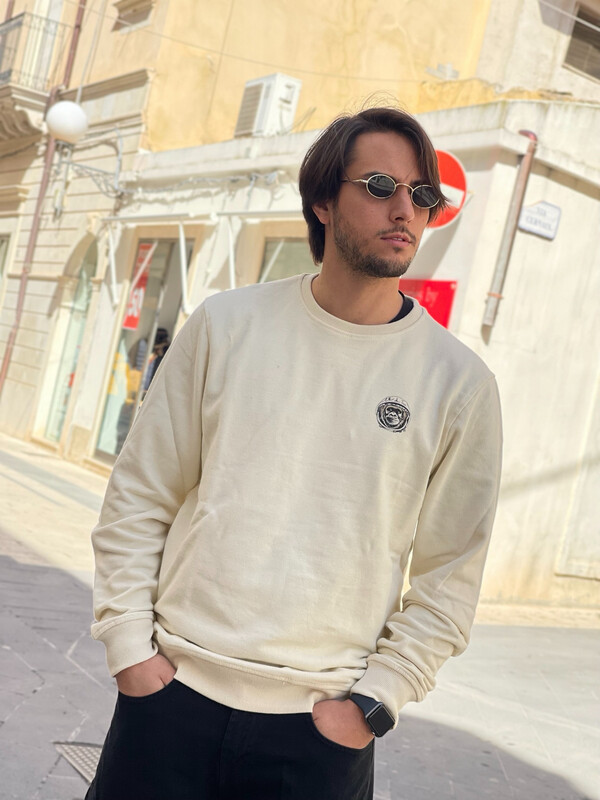 Felpa oversize con stampa retro