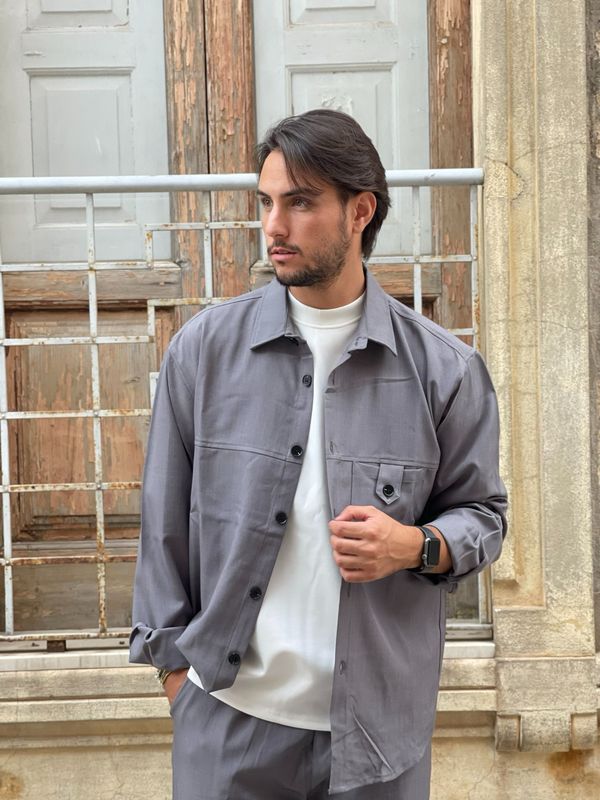 Coordinato grigio oversize