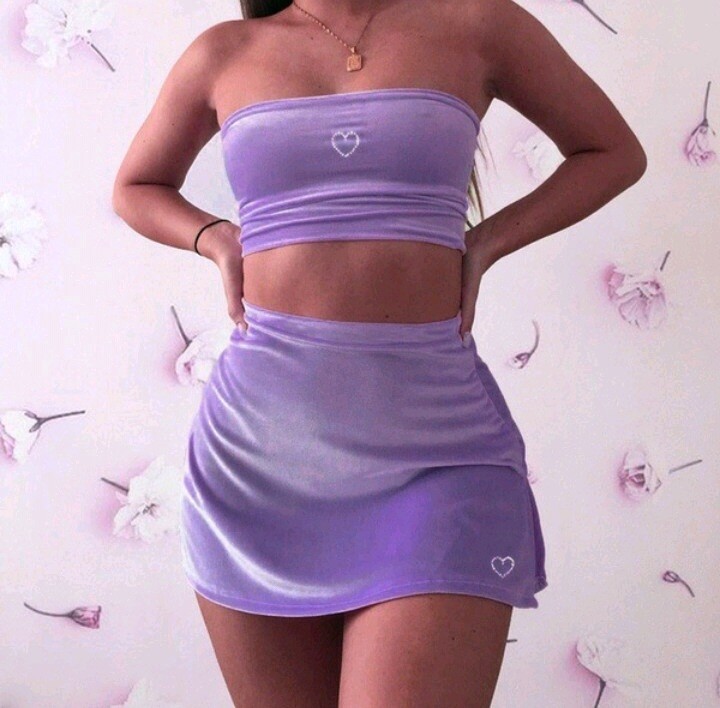 Women sexy strapless tube top and bodycon skirt two-piece set
