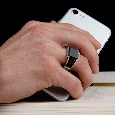 Hand Made pure 925 Silver Sterling Ring with Onyx Stone