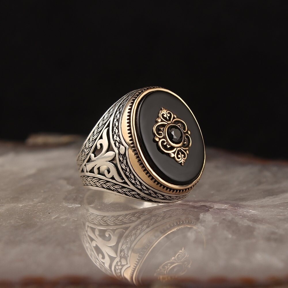 Silver  Ring with Onyx Stone