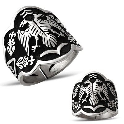 Hand Made pure 925 Silver Sterling Ring Ertugrul thumb