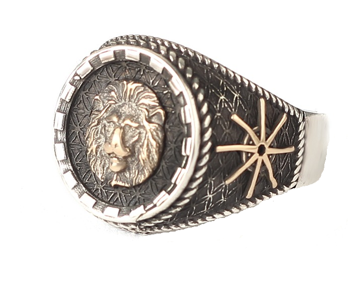Hand Made pure 925 Silver Sterling Ring Lion head