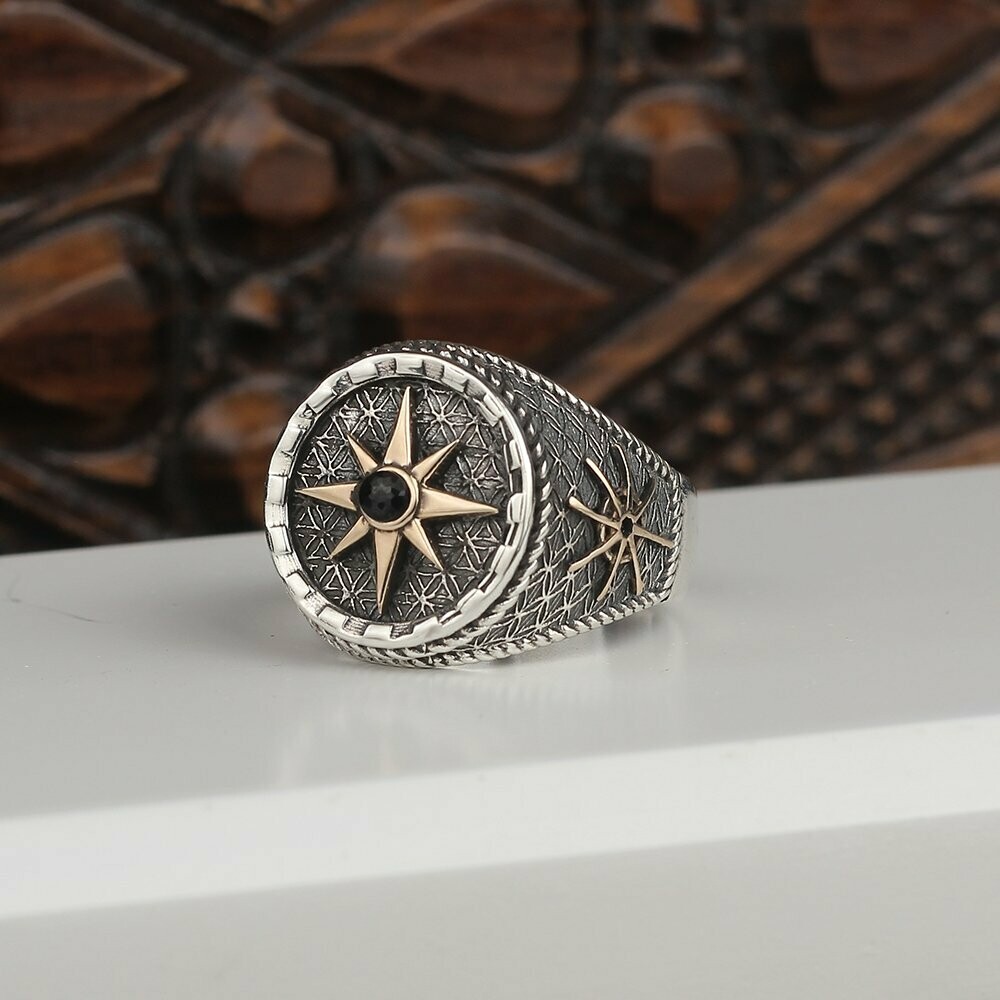 Ring Star sign with small crystal stone.