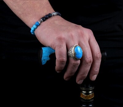Silver Sterling Ring with Turquoise Stone