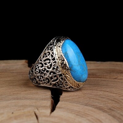 Silver Sterling Ring with Turquoise Stone