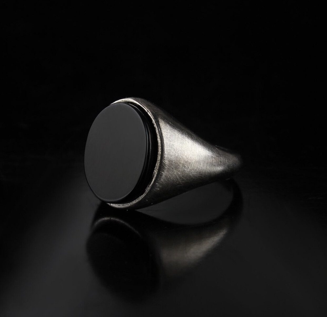 Hand Made 925 Silver Sterling Ring with Onyx Stone all sizes available