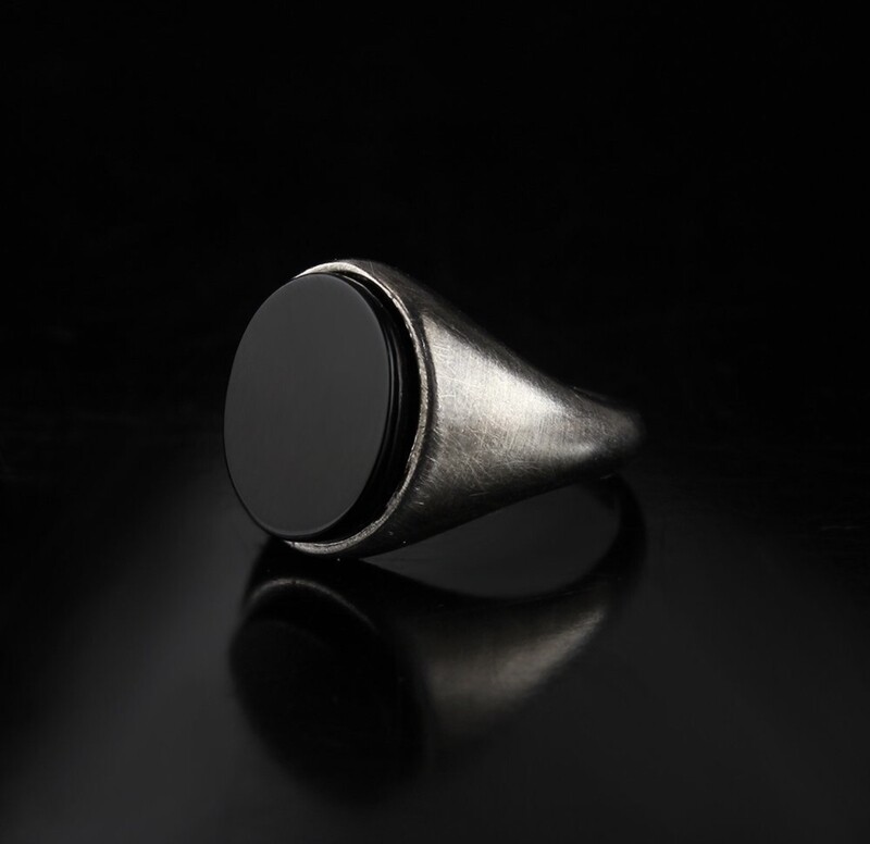 Hand Made 925 Silver Sterling Ring with Onyx Stone all sizes available