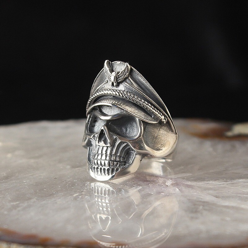 Skull Hand Made pure 925 Sterling Silver Ring All sizes available