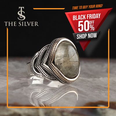 Pure 925 Silver Sterling Ring with Yamani Aqeeq Agate Stone