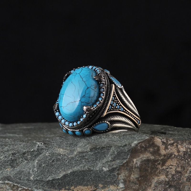 Men’s 925 Sterling Silver Tiger’s Eye Ring – Handmade Turkish Design