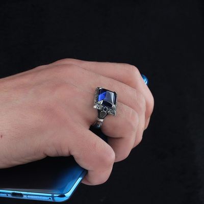 2025 Men’s Handmade 925 Sterling Silver Antique‑Shape Ring | Thesilver