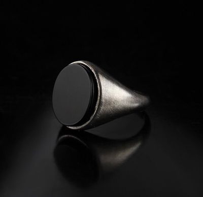 2025 Men’s Handmade  925 Sterling Silver Black Onyx Ring  | Thesilver