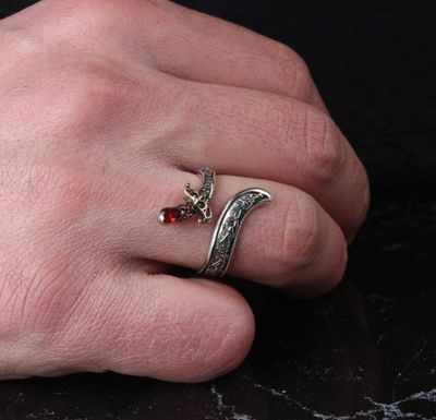 Handmade 925 Silver Men&#39;s Sword Ring | Unique Statement Design | Thesilver 2025
