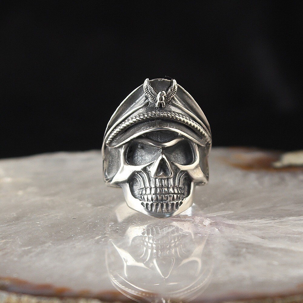 Skull Hand Made pure 925 Sterling Silver Ring All sizes available