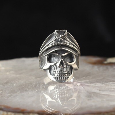 Skull Hand Made pure 925 Sterling Silver Ring All sizes available