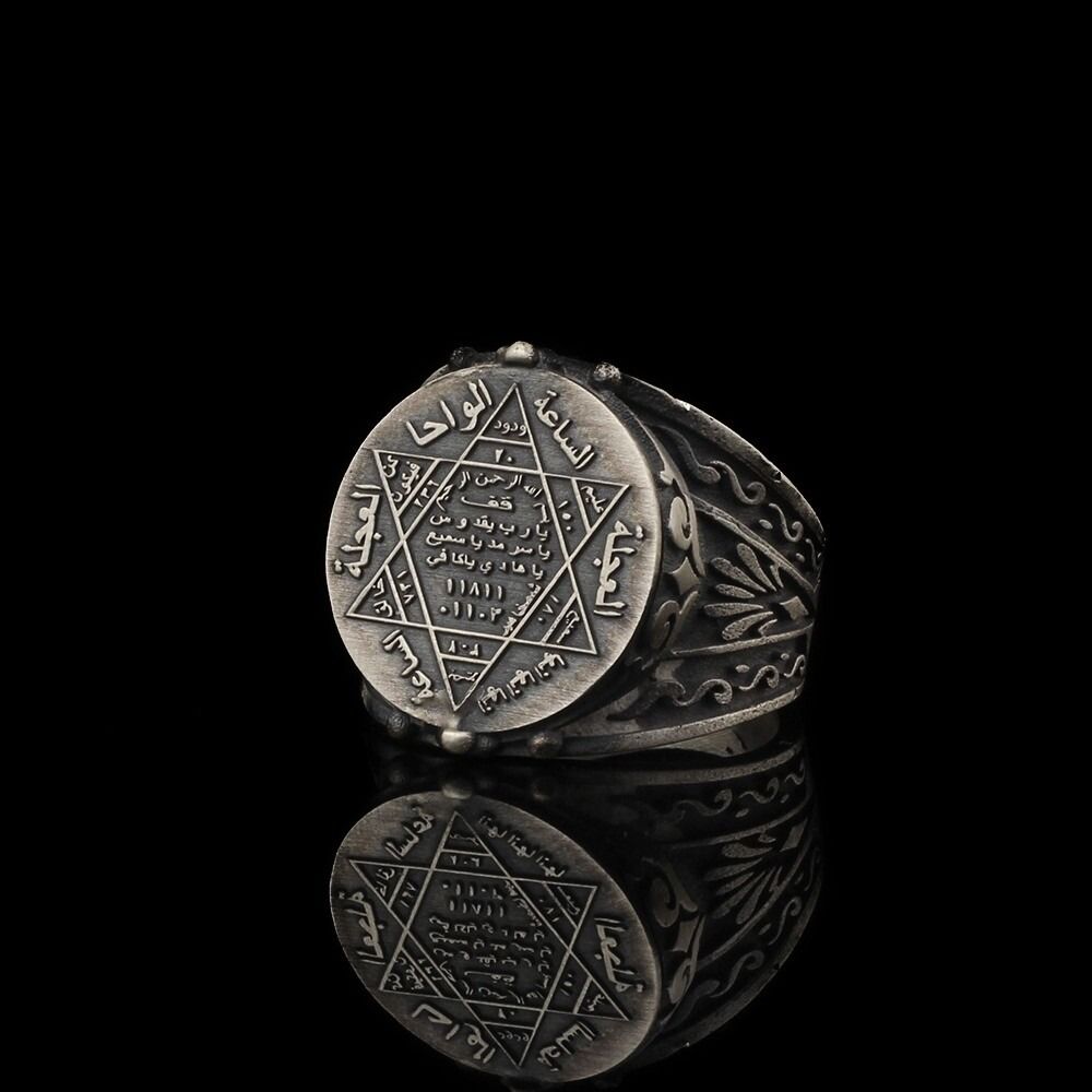 David star silver ring HandMade Men pure 925 Silver seal of king solomon
