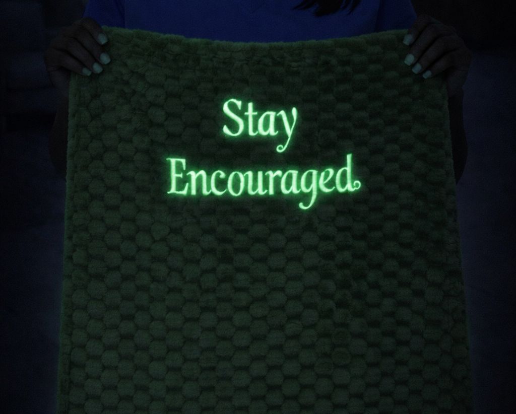 Glow-in-the-dark blanket