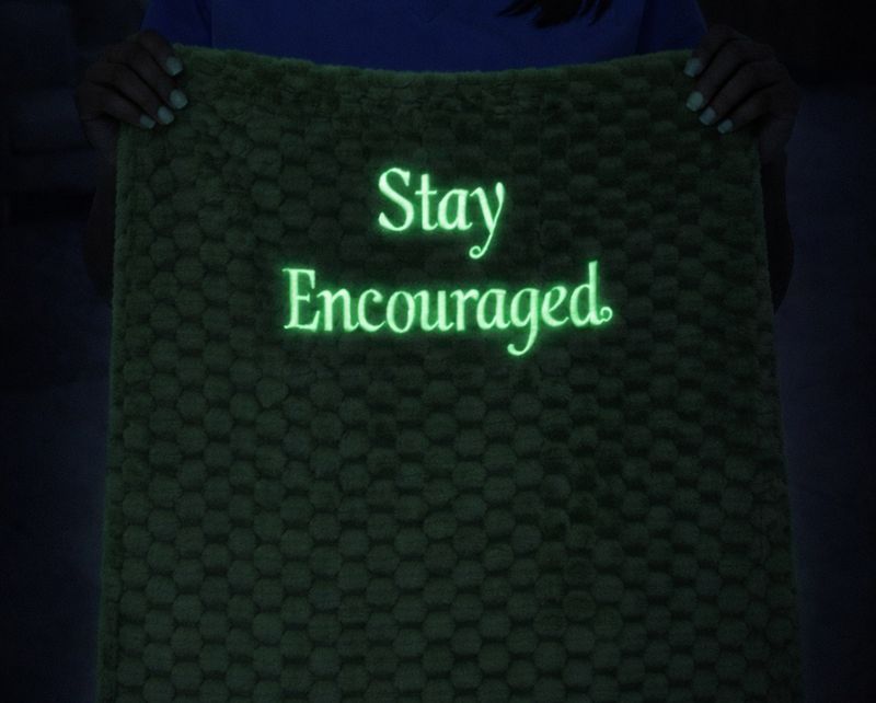 Glow-in-the-dark blanket