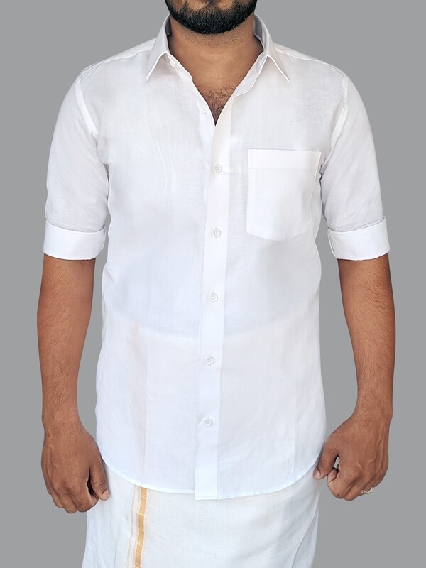Methagu Men&#39;s White Full Sleeve Political Leader Shirt