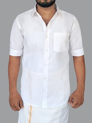 Methagu Men&#39;s White Full Sleeve Political Leader Shirt