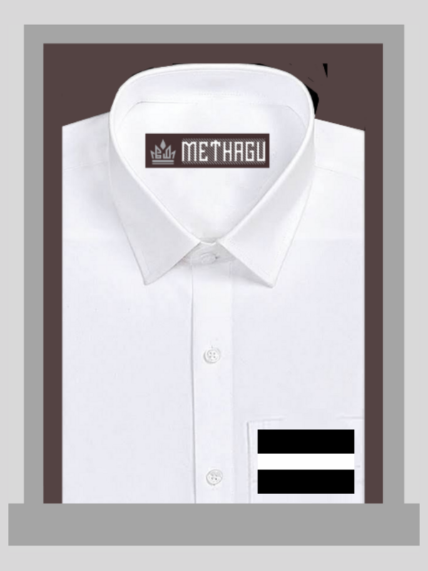 Methagu Men&#39;s White Cotton Party Flag Shirts