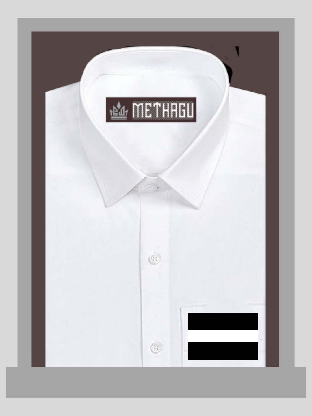 Methagu Men&#39;s White Cotton Party Flag Shirts