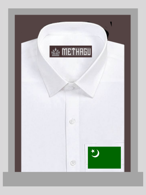 Methagu Men&#39;s White Cotton Party Flag Shirts