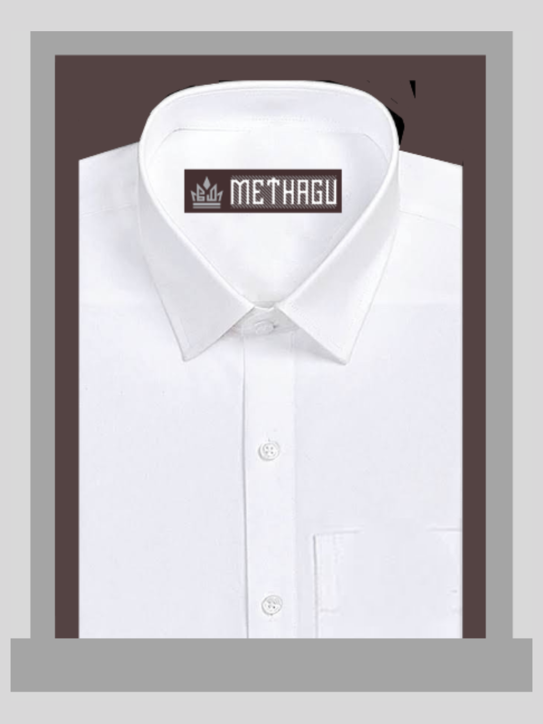 Methagu Men&#39;s White Cotton Shirts