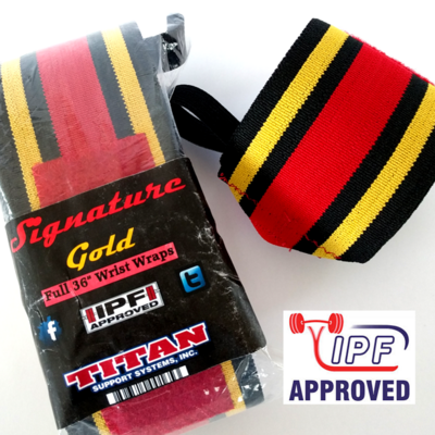 Amazon.com : Titan Signature Series Gold Wrist Wraps (12
