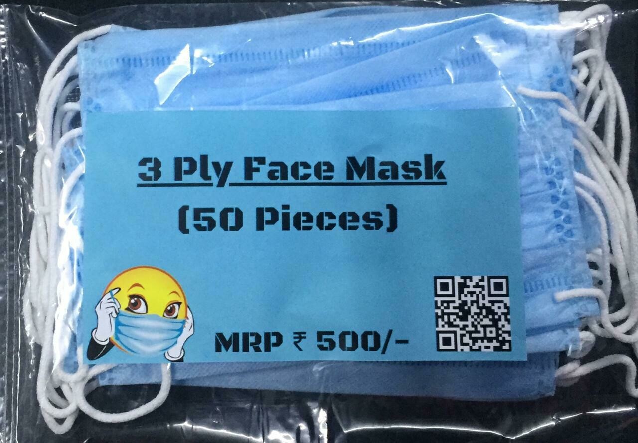 3 Layer - 3 ply  Mask ( Pack of 50 Pcs)