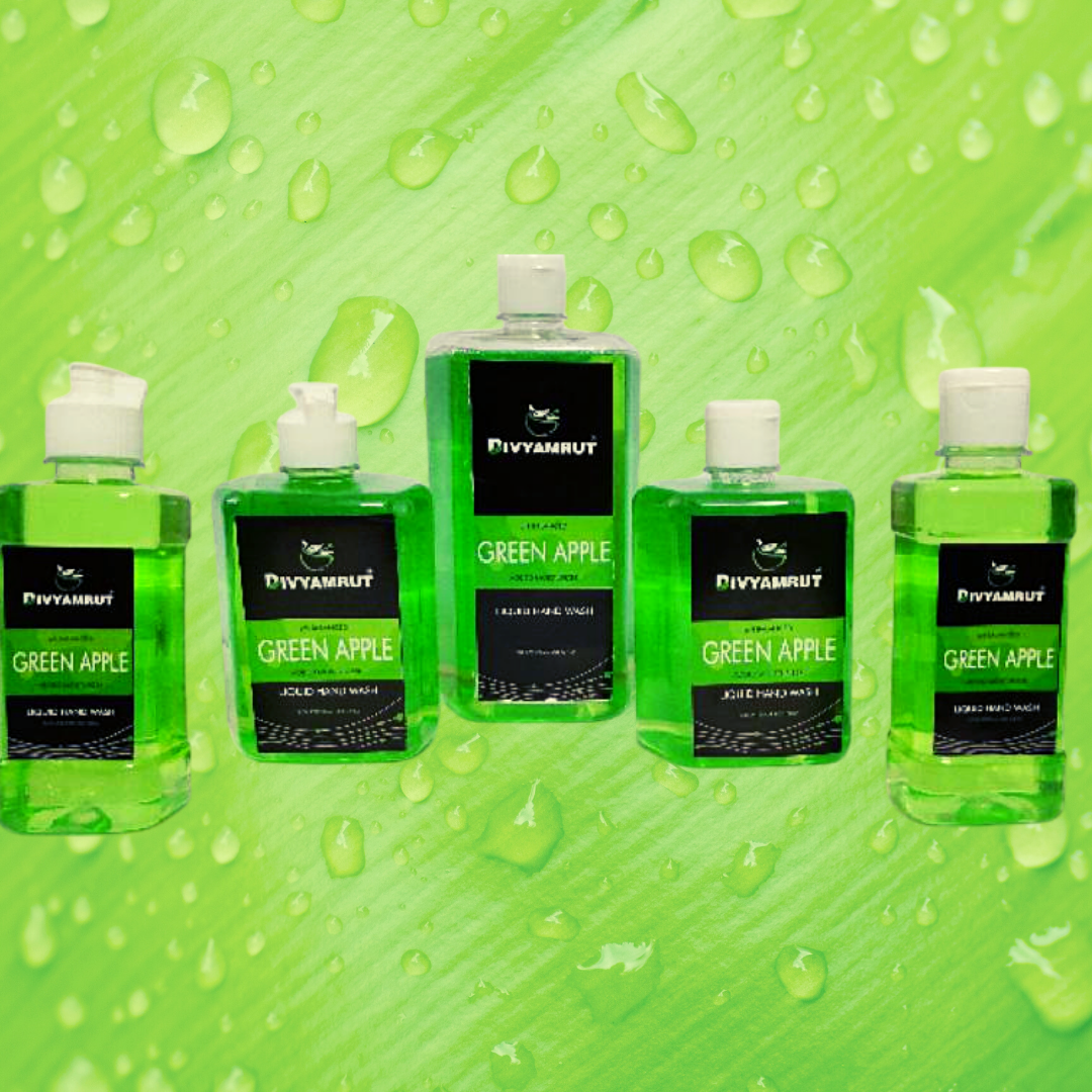 Divyamrut Green Apple Premium Hand Wash 250 ml pH Balanced.