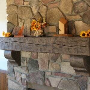 Hand-Hewn Fireplace Mantel – 6 inches X 8 inches