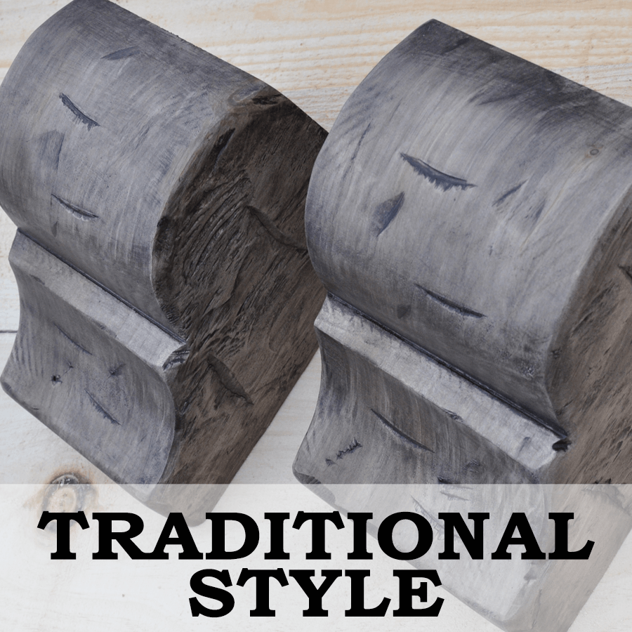 Wood Mantel Corbels – 6 inches Wide – Pair