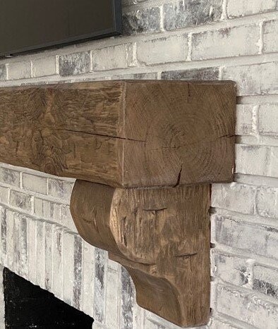 Hand-Hewn Fireplace Mantel – 8 inches x 10 inches