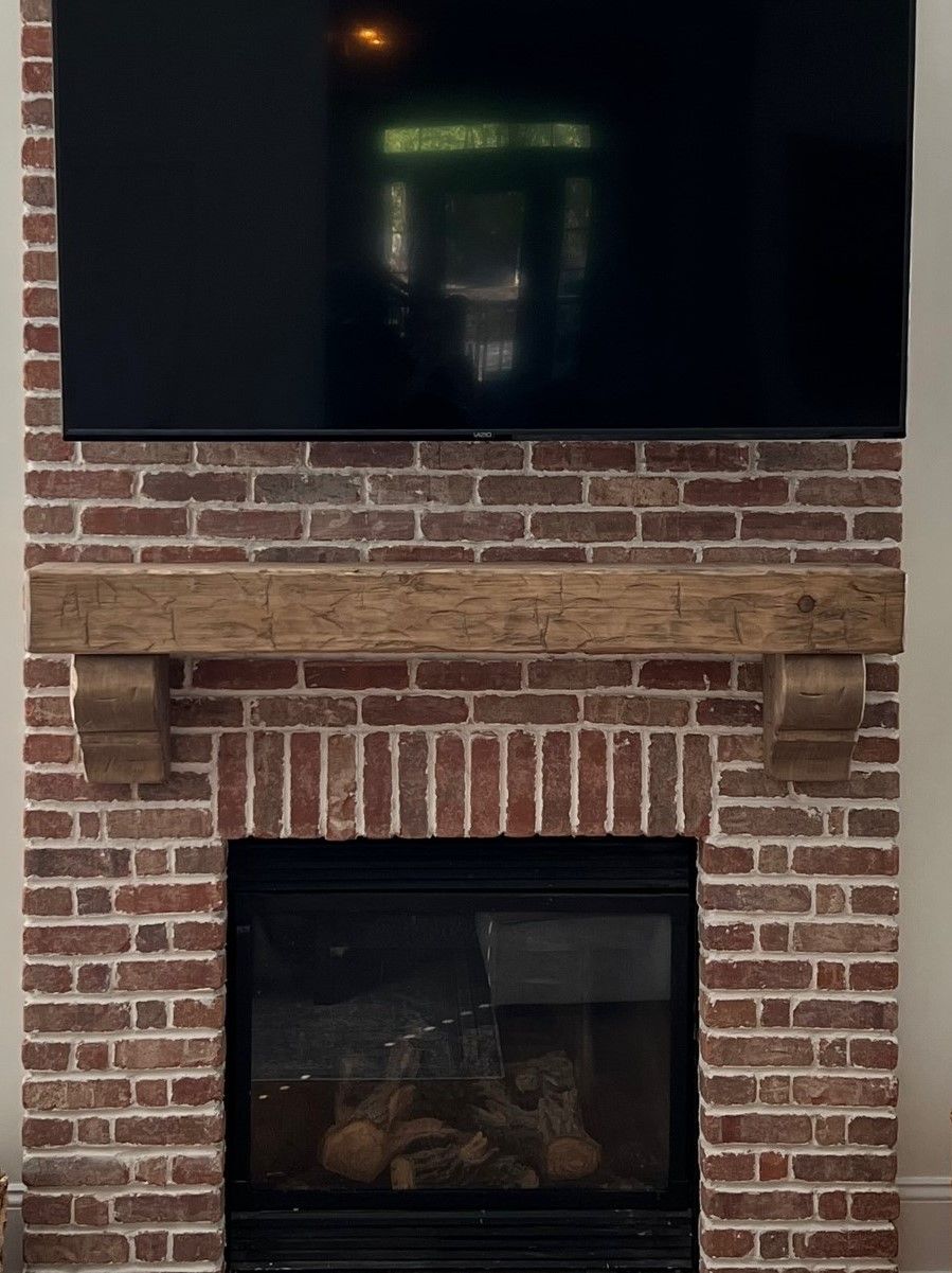 Hand-Hewn Fireplace Mantel – 6 inches X 8 inches