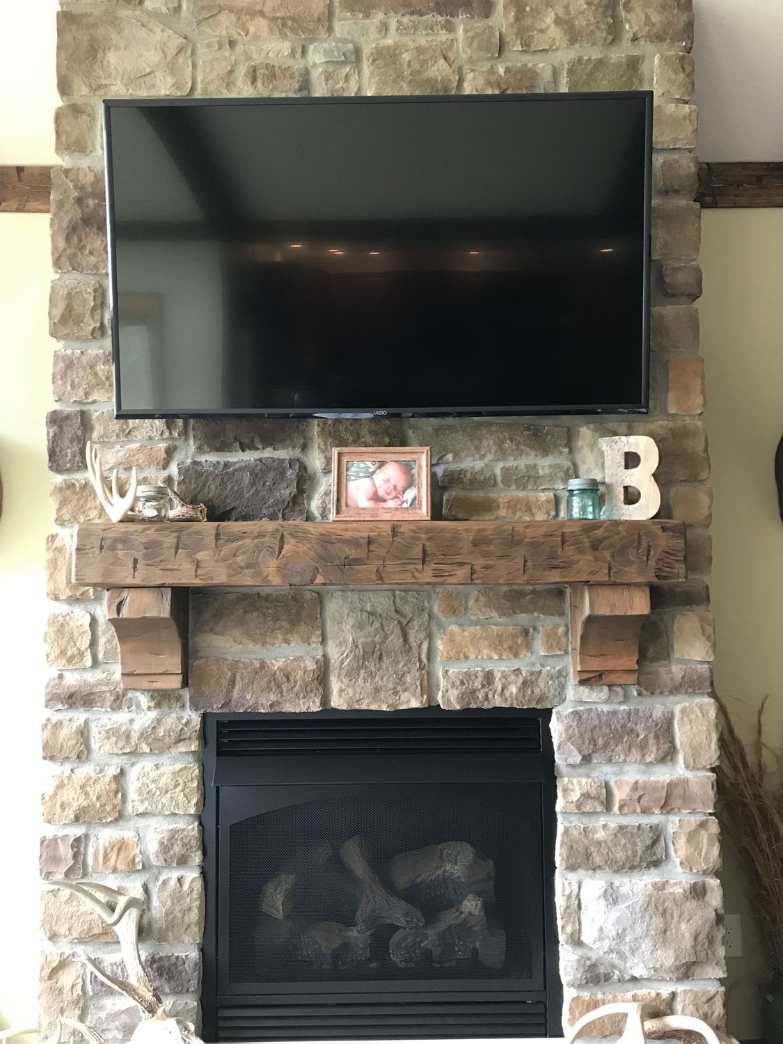 Hand-Hewn Fireplace Mantel – 6 inches X 8 inches